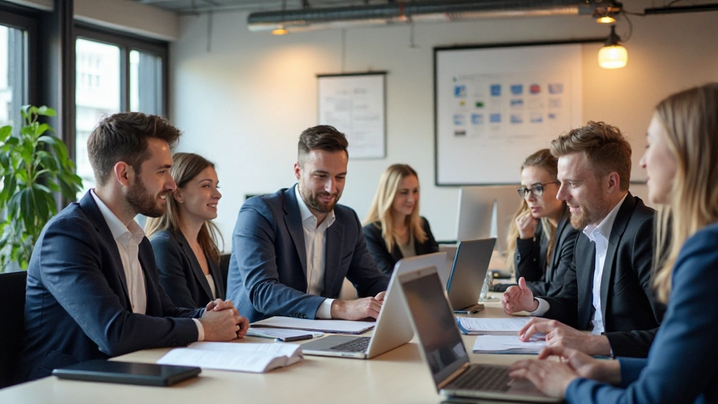 Professionele Nederlandse werkplek met samenwerking